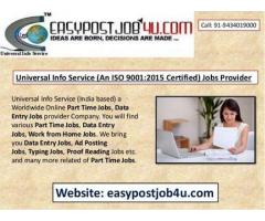 Best ONLINE jobs vacancy for 10+ to Graduation Pass Candidates.